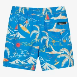 Rock Your Baby Swimwear*Boys Blue Surfing Print Swim Shorts