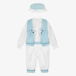 Andreeatex Suits|Suits*Boys Blue Velvet & Satin Suit