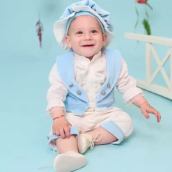 Andreeatex Suits|Suits*Boys Blue Velvet & Satin Suit