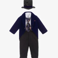Andreeatex Suits*Boys Blue Velvet Suit