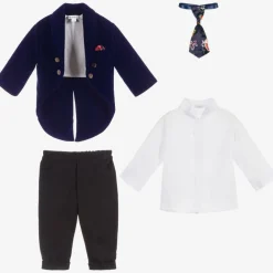 Andreeatex Suits*Boys Blue Velvet Suit