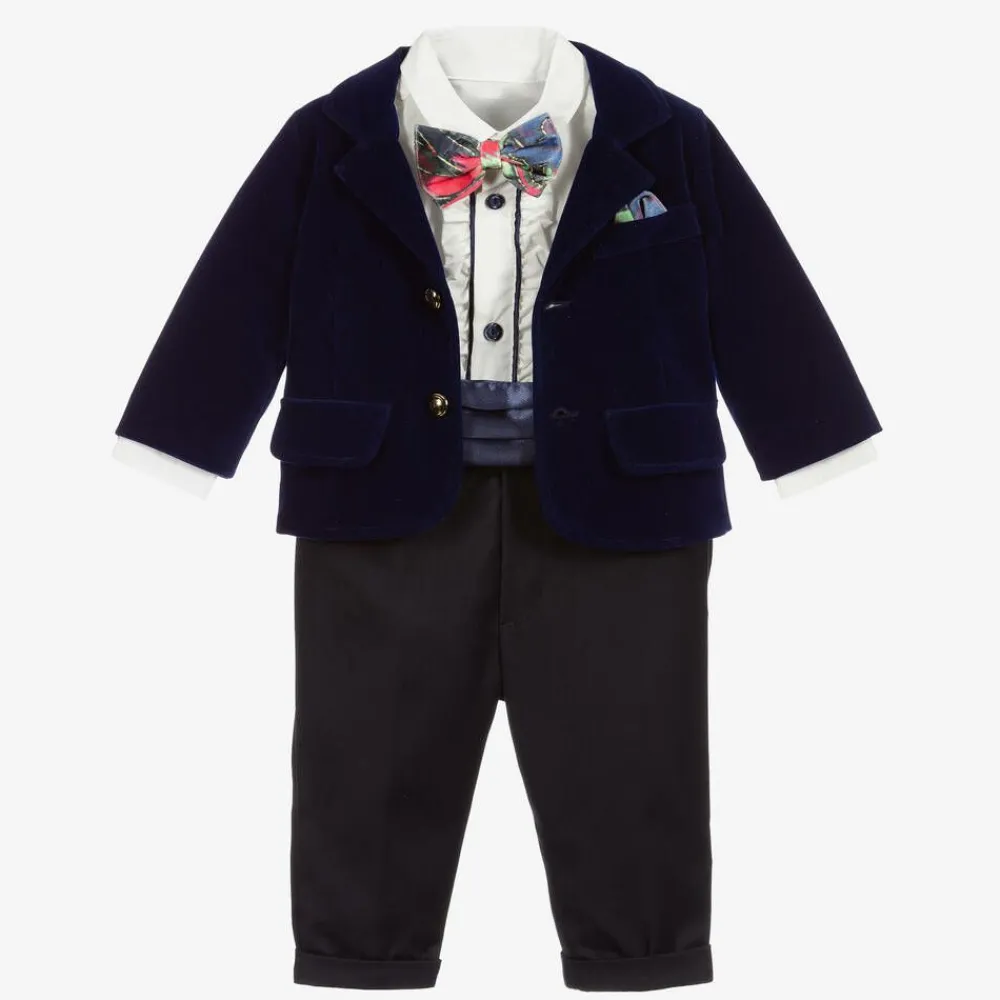 Andreeatex Suits*Boys Blue Velvet Suit