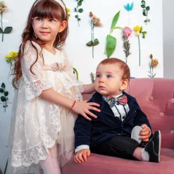 Andreeatex Suits*Boys Blue Velvet Suit