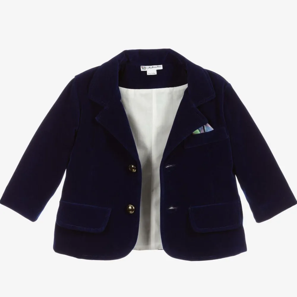 Andreeatex Suits*Boys Blue Velvet Suit