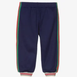 Gucci Trousers*Boys Blue Web Trim Joggers