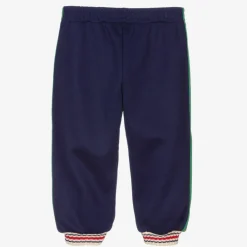Gucci Trousers*Boys Blue Web Trim Joggers