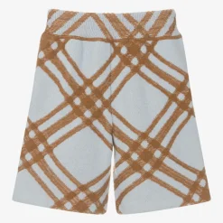 Burberry Shorts*Boys Blue Wool & Cashmere Shorts SlateBlue