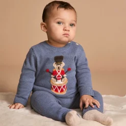 Beatrice amp; George Outfit Sets*Boys Blue Wool & Cashmere Trouser Set