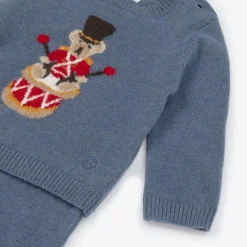 Beatrice amp; George Outfit Sets*Boys Blue Wool & Cashmere Trouser Set