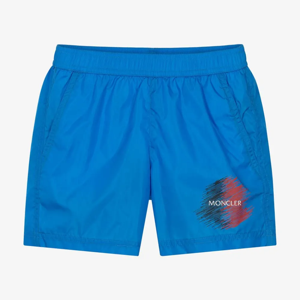 Moncler Enfant Swimwear*Boys Bright Blue Swim Shorts