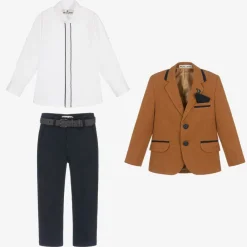 Beau KiD Suits*Boys Brown & Blue Suit