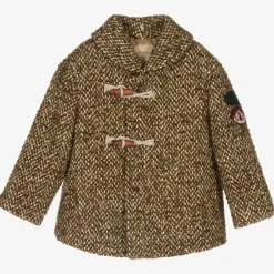 Gucci Coats & Jackets*Boys Brown & Green Wool Coat