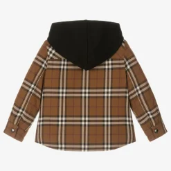 Burberry Coats & Jackets*Boys Brown Checked Padded Jacket DarkBirchBrown