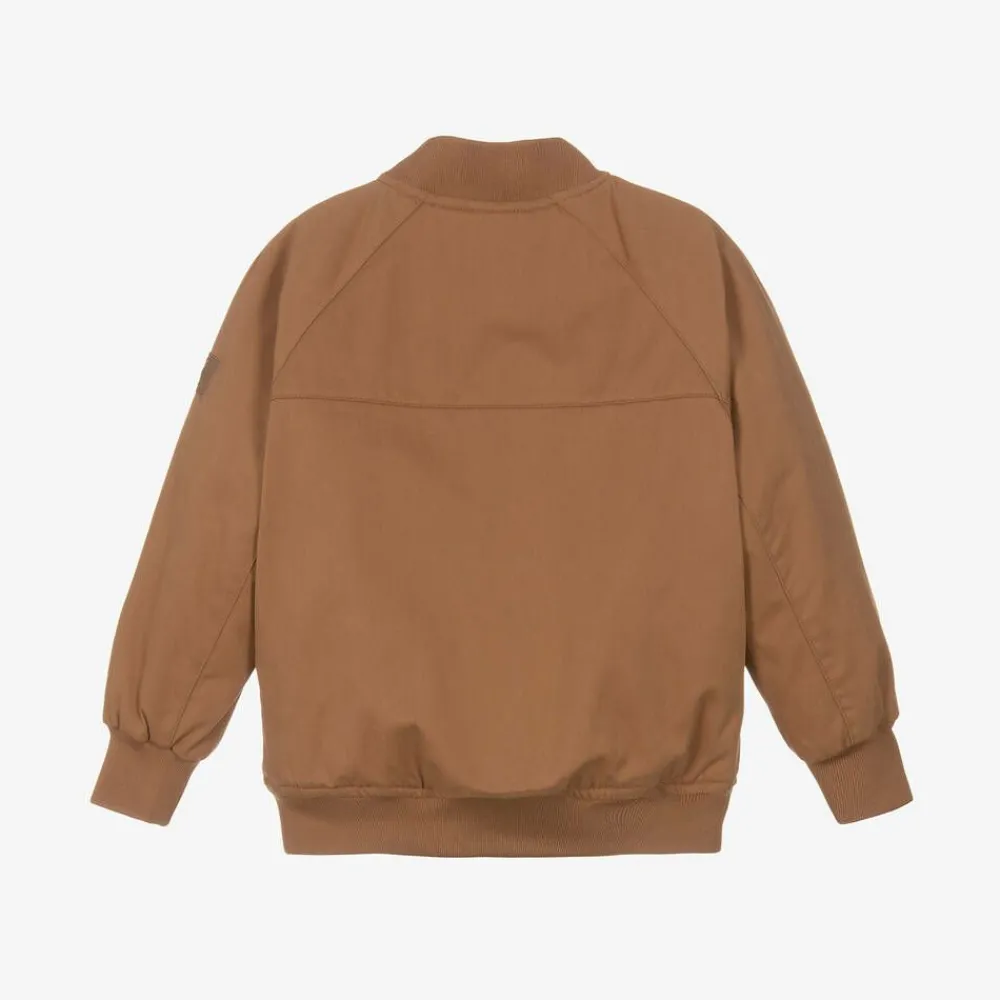 Tommy Hilfiger Gifts|Coats & Jackets*Boys Brown Cotton Twill Bomber Jacket
