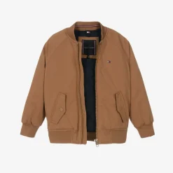Tommy Hilfiger Gifts|Coats & Jackets*Boys Brown Cotton Twill Bomber Jacket