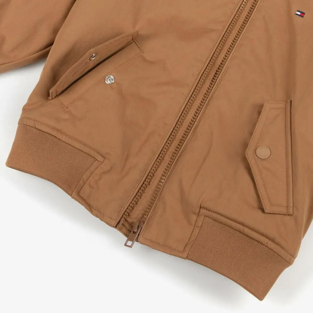 Tommy Hilfiger Gifts|Coats & Jackets*Boys Brown Cotton Twill Bomber Jacket