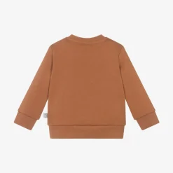 Stella McCartney Kids Tops*Boys Brown Horse Cotton Sweatshirt