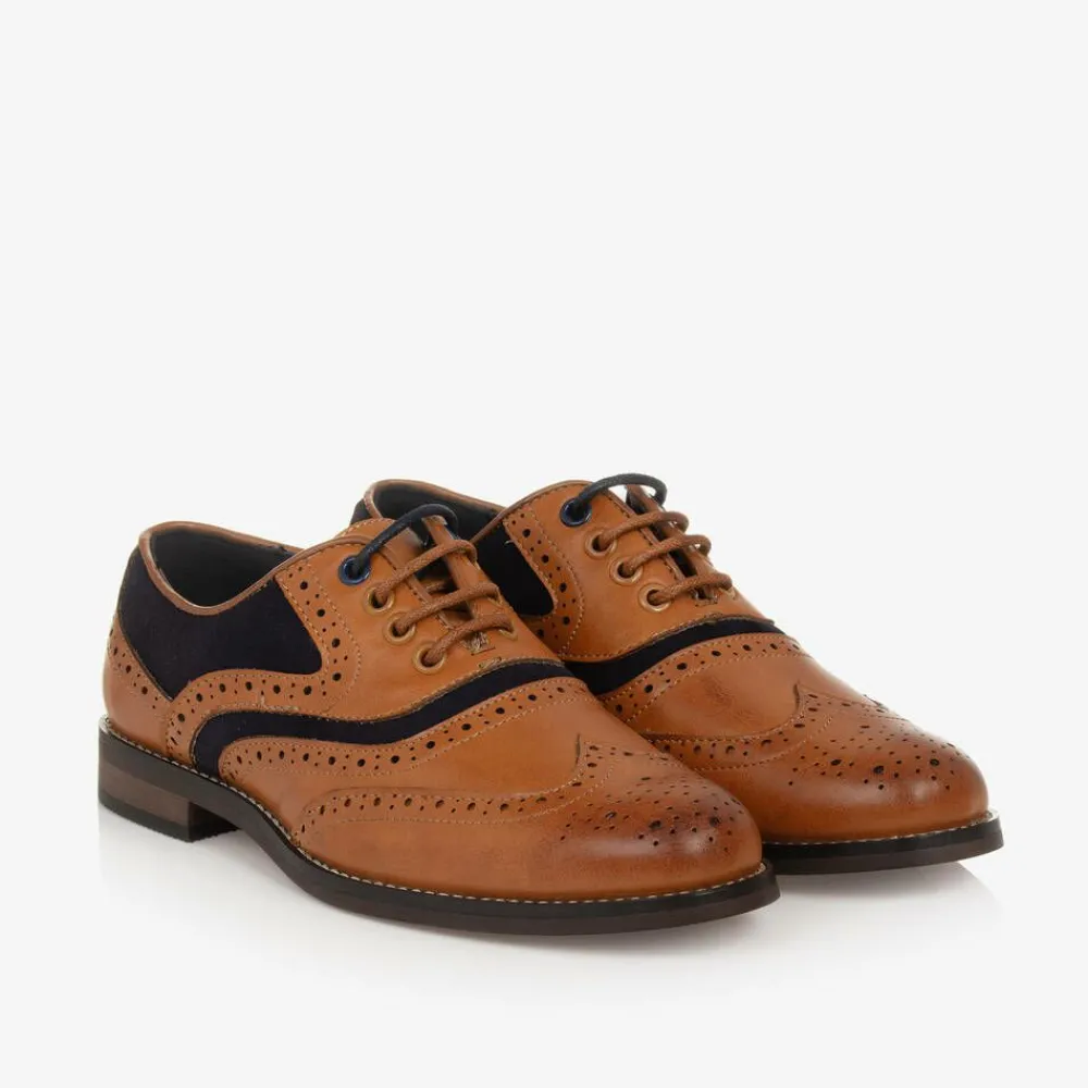 House of Cavani Brogues|Brogues*Boys Brown Lace-Up Brogues