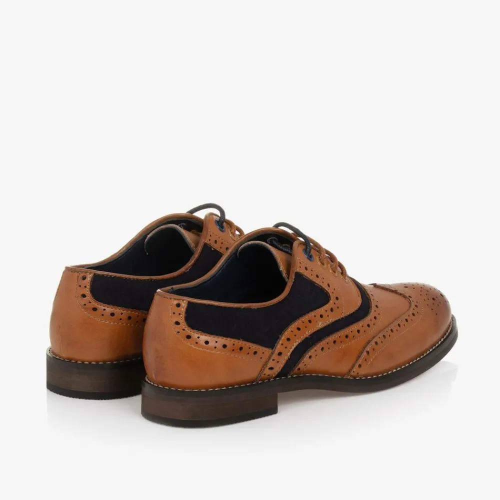 House of Cavani Brogues|Brogues*Boys Brown Lace-Up Brogues