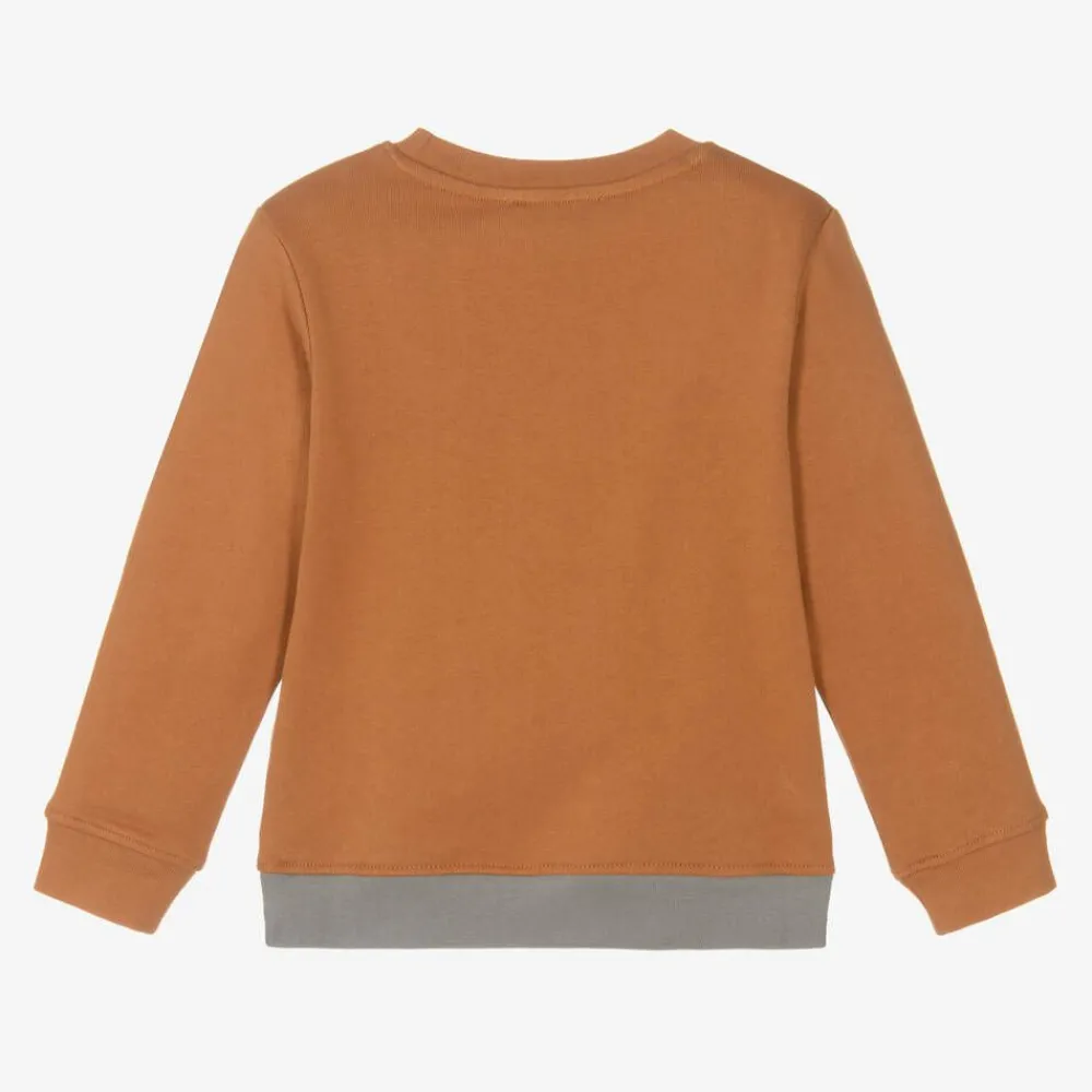 Stella McCartney Kids Tops*Boys Brown Organic Horse Sweatshirt
