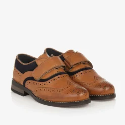 House of Cavani Brogues|Brogues*Boys Brown Velcro Brogues