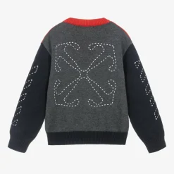 Off-White Gifts*Boys Colourblock Wool & Cotton Sweater