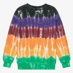 Molo Tops*Boys Cotton Tie Dye Happy Face Sweatshirt StripyDye