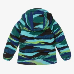 Joyday Coats & Jackets*Boys Green & Blue Showerproof Puffer Coat