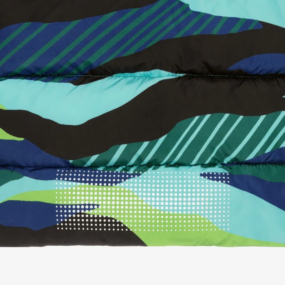 Joyday Coats & Jackets*Boys Green & Blue Showerproof Puffer Coat