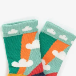 Frugi Socks|Socks*Boys Green & Grey Cotton Socks (3 Pack)