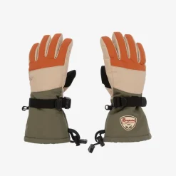 Bonpoint Snowwear*Boys Green & Orange Padded Ski Gloves