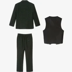 House of Cavani Suits|Suits*Boys Green Check Caridi Suit Olive