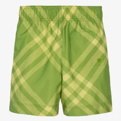 Burberry Swimwear*Boys Green Check Swim Shorts