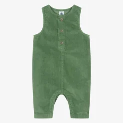 Petit Bateau Trousers*Boys Green Corduroy Dungarees