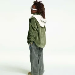 Palm Angels Tops*Boys Green Corduroy Overshirt
