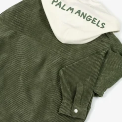 Palm Angels Tops*Boys Green Corduroy Overshirt