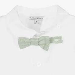 Beatrice amp; George Suits|Suits*Boys Green Cotton & Linen Waistcoat Suit