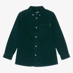 Molo Tops*Boys Green Cotton Corduroy Shirt PonderosaPine