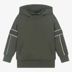 Emporio Armani Tops*Boys Green Cotton Eagle Hoodie