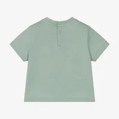 Emporio Armani Tops*Boys Green Cotton Eagle Logo T-Shirt