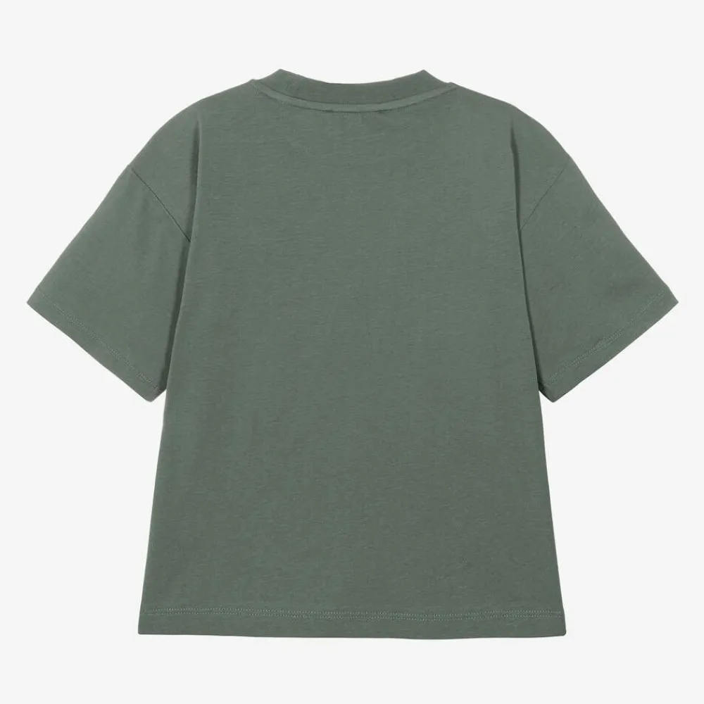 Emporio Armani Tops*Boys Green Cotton Eagle Logo T-Shirt
