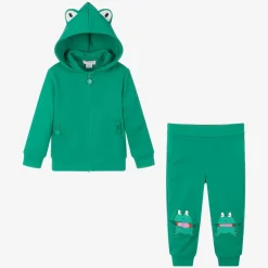 Stella McCartney Kids Tracksuits*Boys Green Cotton Frog Tracksuit