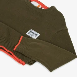 Timberland Tops*Boys Green Cotton Knit Jumper