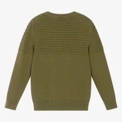 Mayoral Nukutavake Tops*Boys Green Cotton Knit Sweater