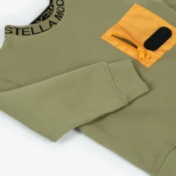 Stella McCartney Kids Tops*Boys Green Cotton Pocket Sweatshirt