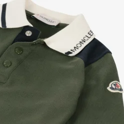 Moncler Enfant Tops*Boys Green Cotton Polo Shirt