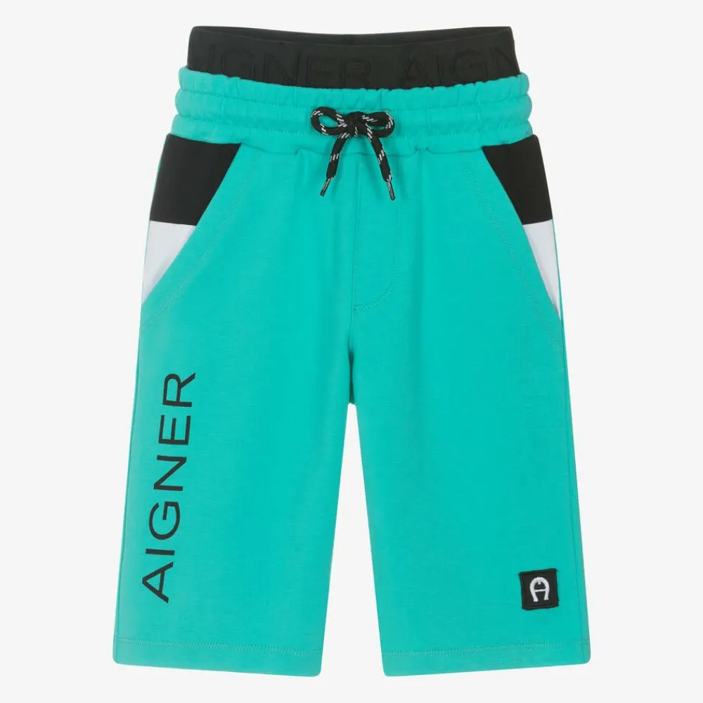 AIGNER Shorts*Boys Green Cotton Shorts
