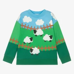 Stella McCartney Kids Tops*Boys Green Cotton Sweatshirt