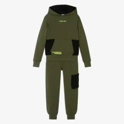 iDO Junior Tracksuits*Boys Green Cotton Tracksuit