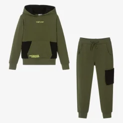 iDO Junior Tracksuits*Boys Green Cotton Tracksuit